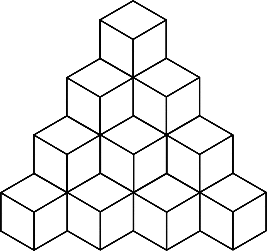 Пирамида из кубиков